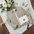 Mens Executive Jacket Notched Lapel Relaxed Fit Thin Style For Middle-aged Men