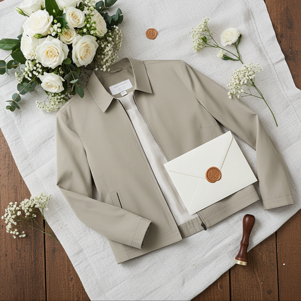 Mens Executive Jacket Notched Lapel Relaxed Fit Thin Style For Middle-aged Men