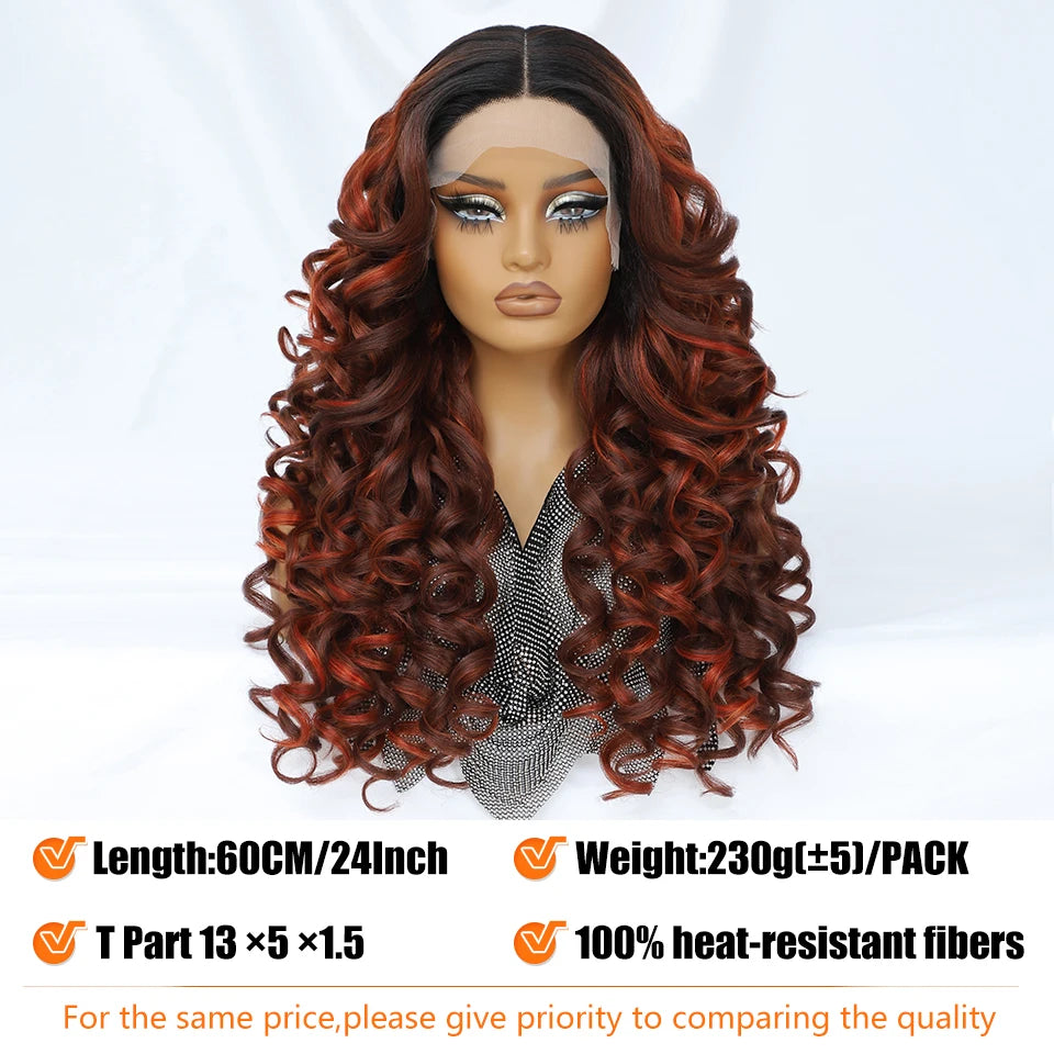 Latisha Lace Front Wigs Synthetic 24 Inch T Part Wigs For Afro Women Latisha Sensational Wigs With Baby Hair For African Female