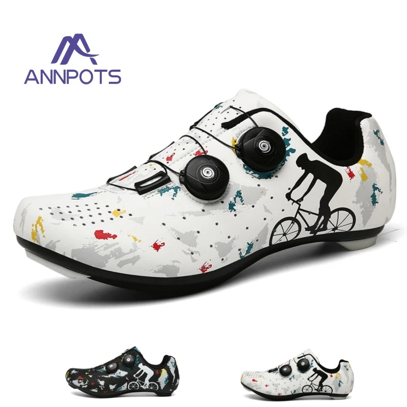 Unisex Anti Slip Off-road Cycling Flat Shoes SPD Cycling Sports Shoes MTB Cleats Shoes Microfiber Camouflage Cycling Sneaker