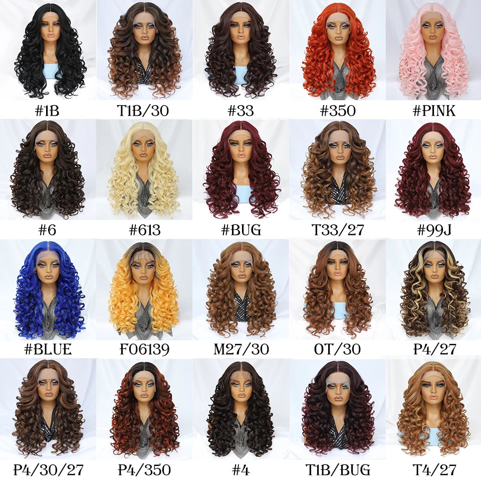Latisha Lace Front Wigs Synthetic 24 Inch T Part Wigs For Afro Women Latisha Sensational Wigs With Baby Hair For African Female