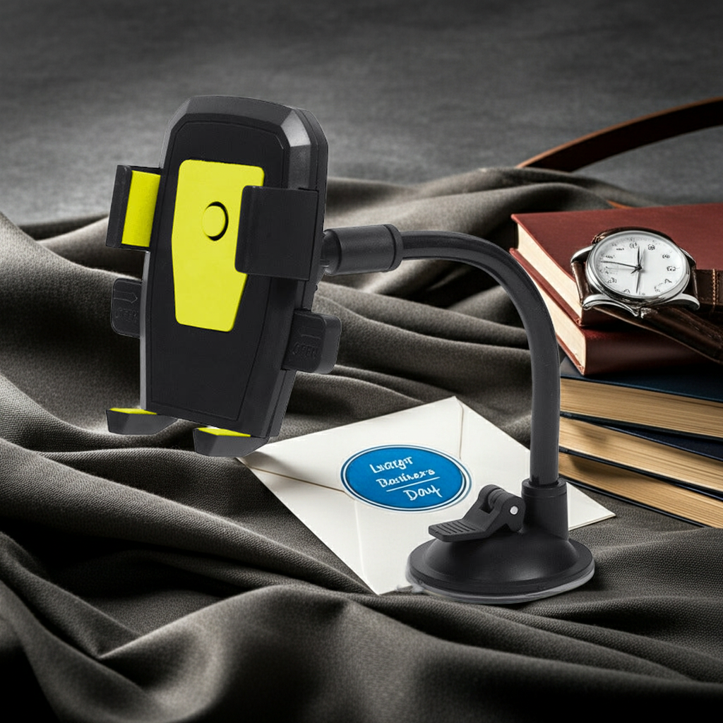 Windshield Hose Style Car Phone Holder Suction Cup Mount Center Console Phone Bracketwholesale